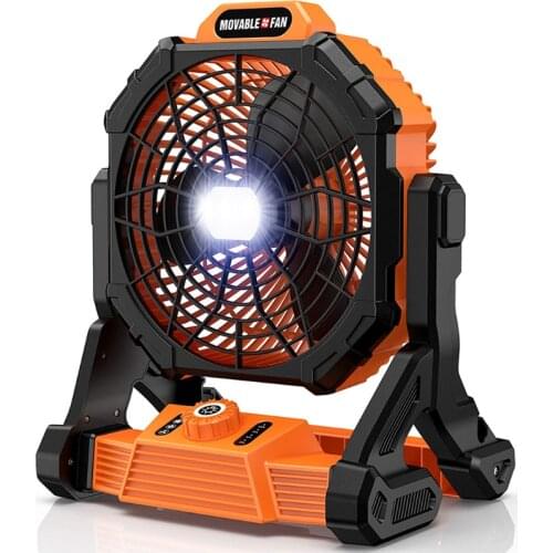 Outdoor Camping Tent Fan with LED Light Battery Solar Powered Hanging Lantern