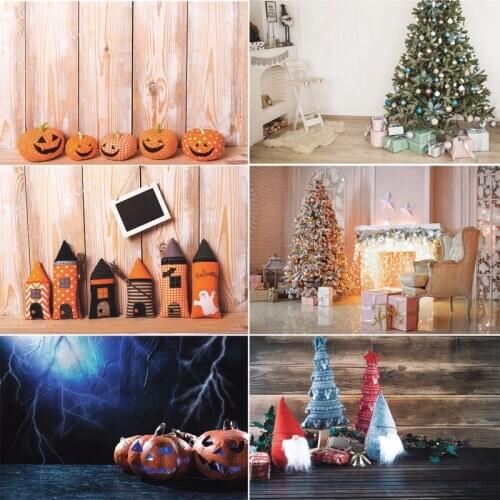 Vinyl Custom Photography Backdrops Prop Wooden Planksl+festival Theme Photography Background NY4FD-7