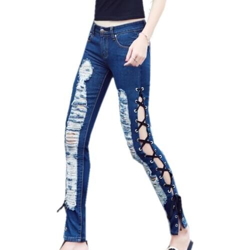 YIRANSHINI Womens Ripped Jeans