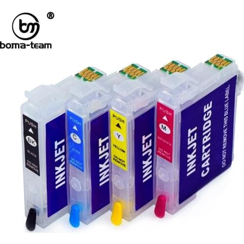 1set 206 T206 T2061 - T2064 Refillable Ink Cartridge With One-time Use Chip Compatible For EPSON XP-2101 XP2101 XP 2101 Printer