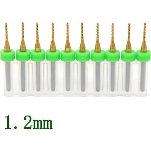 1.2mm Tungsten Carbide Titanium Strawberry PCB Milling Cutter CNC Router Wooden Metal Tool Engraving Machine Accessories 10PCS