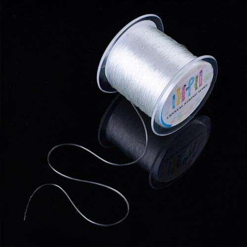 1Roll 0.5/0.6/0.7/0.8/1/1.2mm Clear Korean Elastic Crystal Thread cord for Necklace bacelet making DIY material accessories