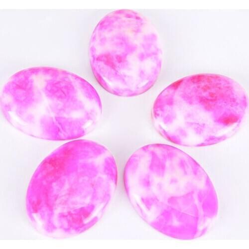 1PC Natural Fireworks stone Cabochon Beads Oval CAB 13X18mm 30x40mm Semi-precious Stones Fit Handmade Jewelry Women Men J011