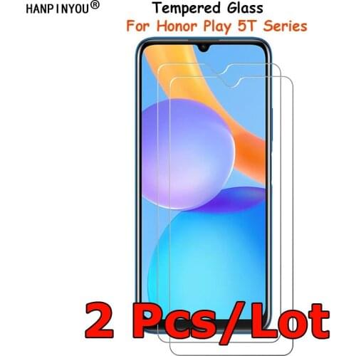 2 Pcs/Lot For Huawei Honor Play 5T Active / Youth / Lite Tempered Glass Screen Protector Explosion-proof Film Toughened Guard