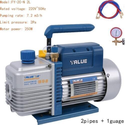 250W 2pa 7.2 m3/h Vacuum Pump Rotary Vane Single Stage 220V Air Compressor for Air Conditioning Refrigerator Repair FY-2C-N