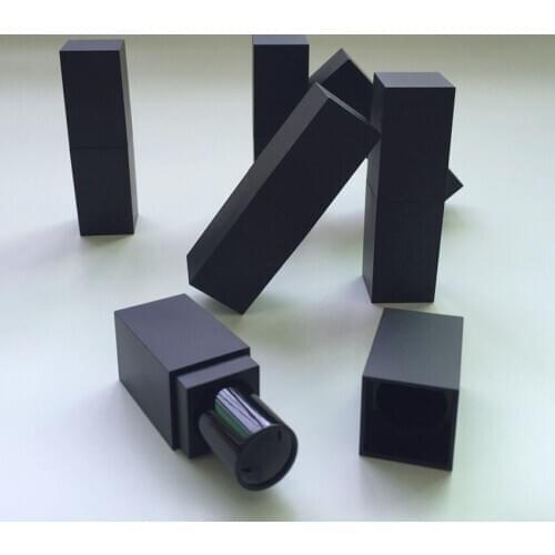 5pcs/lot 12.1mm Square Lipstick Tube In Frosted Black Color, Empty Lipstick Packing, Diy Lip Balm Tube Lipstick Tube Empty