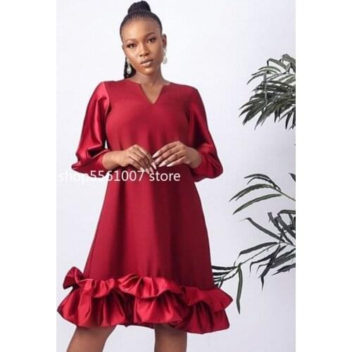 African Dresses For Women 2021 New Arrival Summer Fashion Style African Women Printing Midi Dress Dashiki Africa Clothing