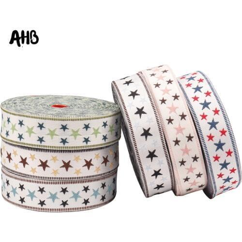 AHB 2Yards 35mm Vintage Embroidery Ribbons Star Pattern Fashionable Tape For DIY Sewing Festival Handmade Decoration Material