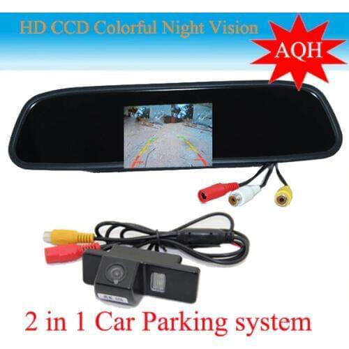 HD Video Auto Parking Monitor, Reversing CCD Car Rear View Camera for NISSAN QASHQAI X-TRAILWith 4.3" Car Rearview Mirror