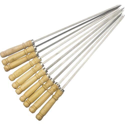 BBQ roasted 10 pcs of bulk handle with a large flat plate of stainless steel flattened meat string signed very strong