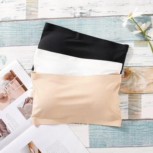 One piece Tube top Bra Seamless Soft Cotton Women Underwear Push up Bralette Ladies Breathable Sexy Bra Crop Top