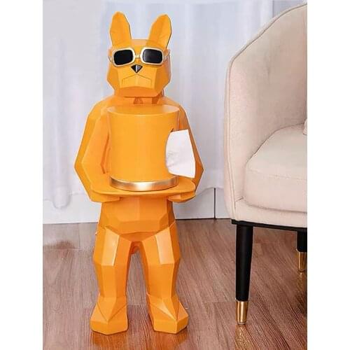 Living room resin big dog statue sculpture decorative statues and sculptures animal geometric nordic home accessories decoration