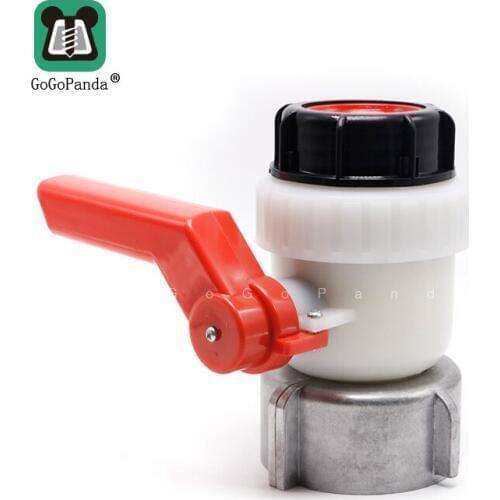 GOGOPANDA Free Shipping 1000L Water IBC Tank Container Inlet 80mm To Outlet Male 2Inch DN50 A Ball Valve