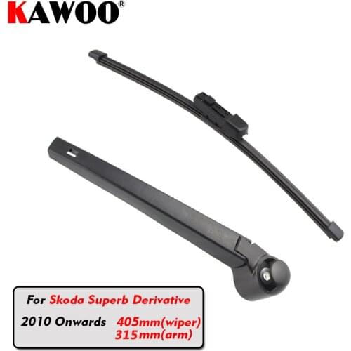 KAWOO Car Rear Wiper Blade Blades Back Window Wipers Arm For Skoda Superb Derivative Hatchback (2010-) 405mm Windscreen Blade