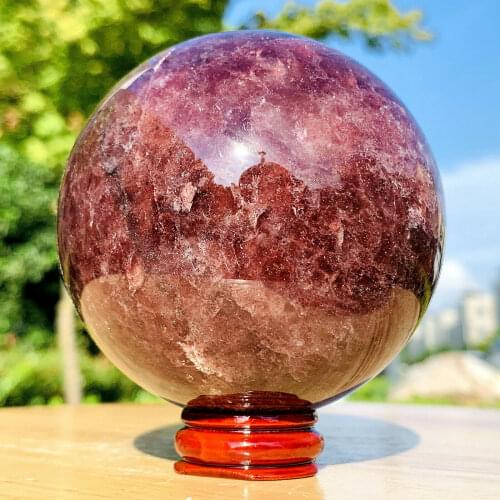 Beautiful Natural Strawberry Quartz Crystal Ball mineral crystals quartz crystal ball Reiki healing