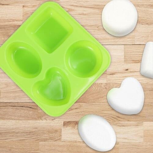 Round/Oval/Heart/Square Shape Silicone Mold For DIY Craft Baking Tool Home Kitchen Portable Unique Soap Maker
