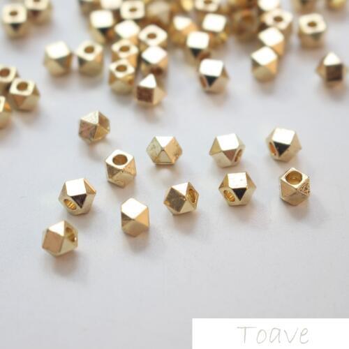 Copper-plated 18K gold diamond beaded bracelet earrings DIY base material accessories