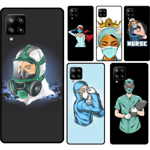 Cartoon Medicine Doctor Nurse Soft Case For Samsung A52 A12 A32 A42 A72 A31 A41 A51 A71 A21S A20e A02S A10 A20S A40 A50 A70