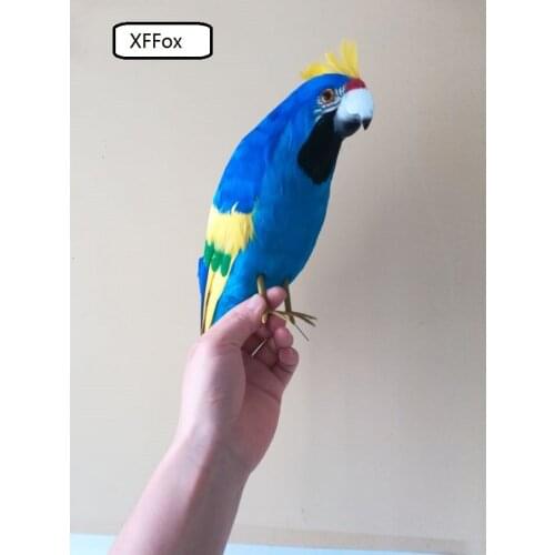 New real life blue parrot model foam&feather simulation cockatoo bird gift about 40cm xf0201