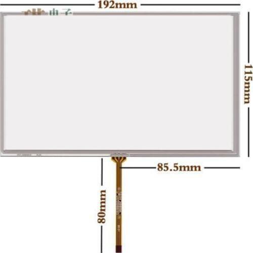 New 8 Inch Touch Screen car DVD navigation universal HSD080IDW1 AT080TN64 handwriting screen 192*115