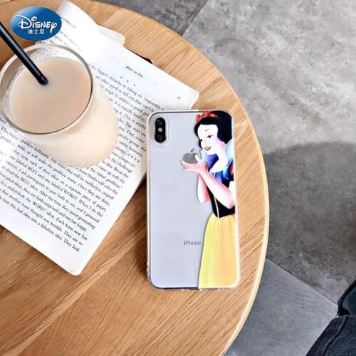 Disney Snow White Girl Transparent Phone Case for IPhone xs/se/xr/xsmax/7plus/8p/6s/6sp/11pro/11promax/11/ladies phone cover