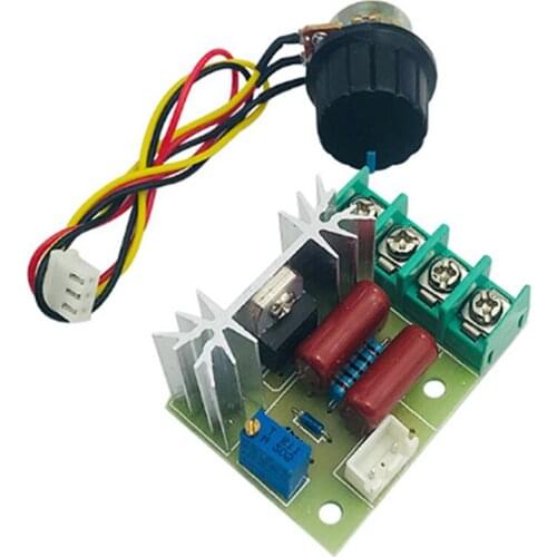 2000W Thyristor Speed Controller Motor 220V High Power Regulate Dimming Thermostat Module with External Potentiometer