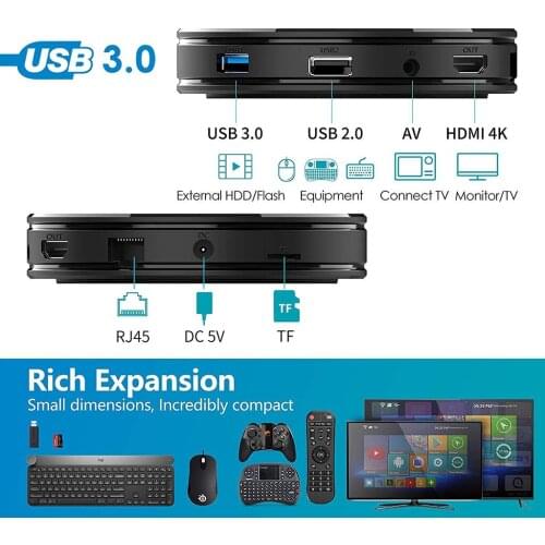 Hk1 mini + 2+16GB Smart TV Box Octa Core Android 9.0 Dual-band WIFI 4K EU