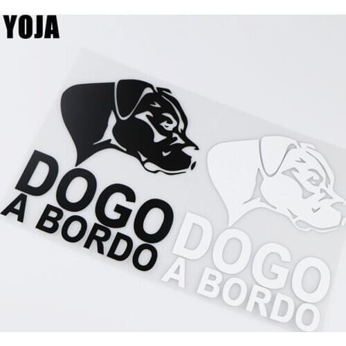 YOJA 12.4X16.2CM DOGO A BORDO Spanish Funny Car Sticker Warning Decal ZT4-0226