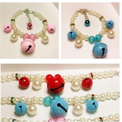 Pearl Jeweled Puppy Cat Collar Party Wedding Necklace Dog Collar Artificial Diamante Pearl Pet Collar Accessories