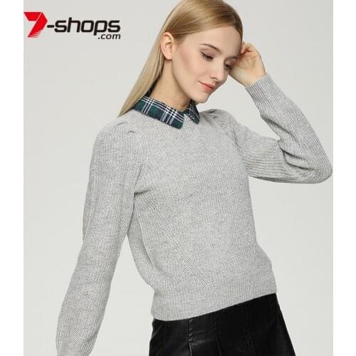 AECU Womens Sweaters And Pullovers Knit Turn-Down Sweater Female Elegant Lady Sweater With Doll Collar Chompas Mujer