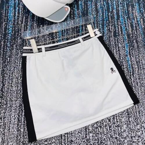New 2021 Fashion ML Womens Golf Skirt Summer Sports Stretch Wrap Buttock Short Skirts 2292