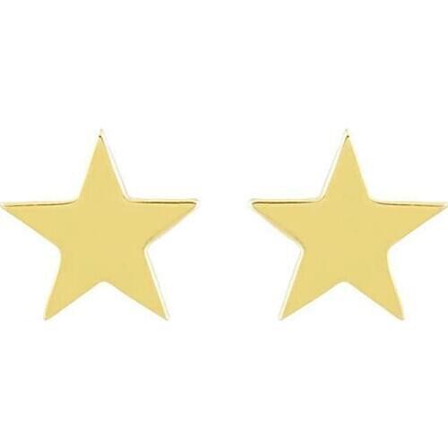 Sembolgold Star Gold Earrings Shiny Stone-free Wholesale Stylish Bright Brilliant Accessory Gift for Elegant Women
