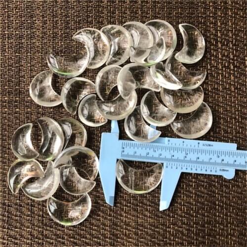 1pcsNatural hand carved clear quartz moon shaped crystals healing stones for home decoration