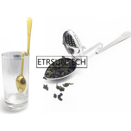 100pcs Reusable Hanging Cup Tea Infuser Stainless Steel Loose Tea Leaf Strainer Filter Diffuser Teaware