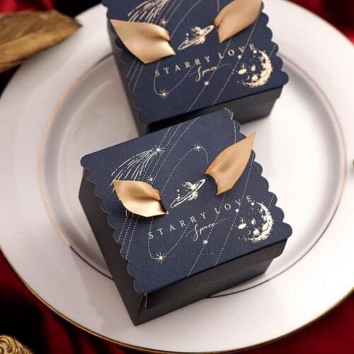 20/50pcs/Lot Romantic Marriage Wedding Party Candy Packing Paper Box Baby Shower Gift Decoration Support Handmade Cookies