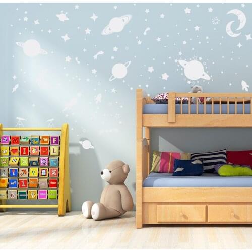 6pcs /Set Glow In the Dark Solar System Nine Planet Wall Sticker Decor