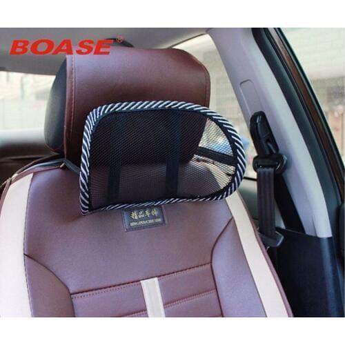 Car Mesh Pillow Neck Support Auto Seat Pillow Cushion Ice Silk Ventilation Pillow Seat Backrest Headrest Interior Accessories