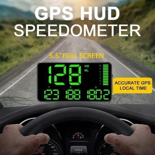 Hud Car Head Up Display GPS Speedometer Hud Display KM/h MPH Car HUD Head Up Display Speed Meter Overspeed Warning Alarm System