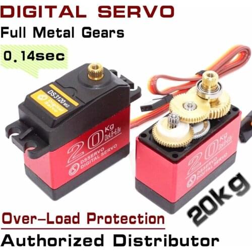 Digital Servo DS3120MG 20kg Anti-overload Standard Servo 1:10 1:8 RC Car Model Robot Arm Servo Compatible MG995 MG996 Brackets