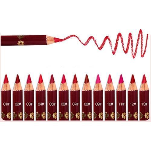 Lip Microblading Design Pen 13 Colors Waterproof Lip Coloured Pencil Waterproof Lip Tattoo Marker Liner