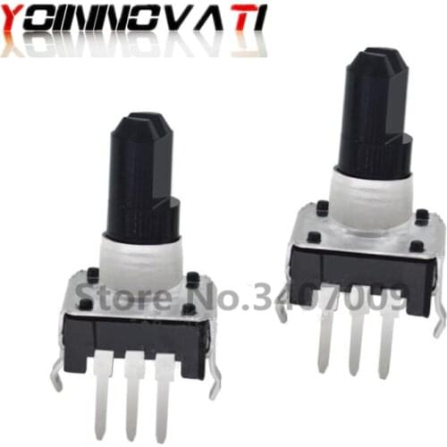 5PCS 360 Degree Rotary Encoder EC12 E12 Audio Encoder Coding 3Pin Handle Long 15MM