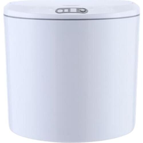 3L Electric Automatic Mini Car Trash Can Bin with Lid Auto Dustbin Organizer Leak Proof Vehicle Trash Bin Garbage,White