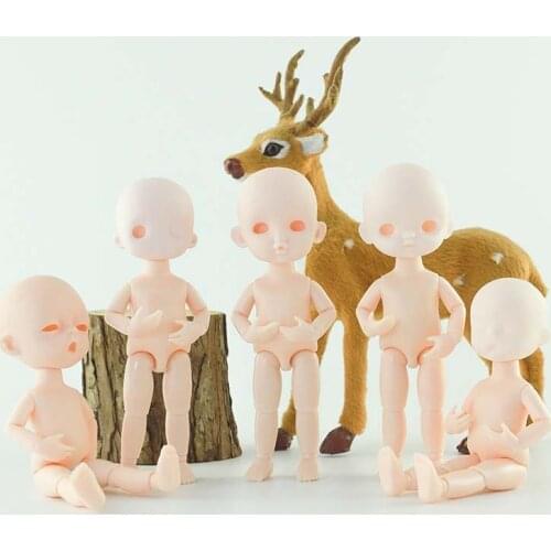 16cm BJD Doll 13 Moveable Jointed 1/8 OB11 Dolls With Smile Mini Naked Nude Body Baby Fashion Dolls For Girls Gift Toy