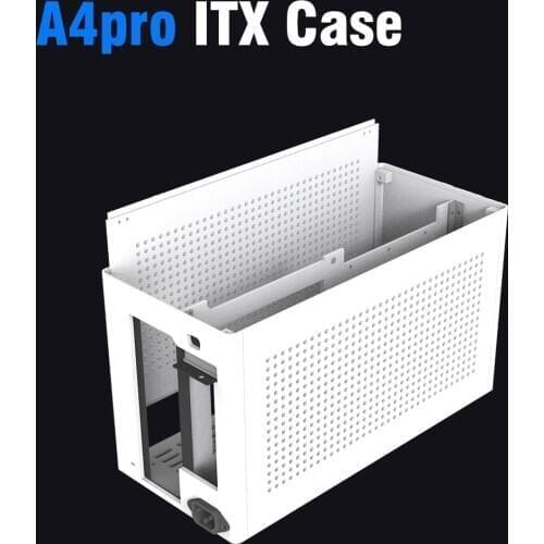 ITX Mini Case A4 Pro Chassis / SFX Power Supply /240/280 Water Cooling /Aluminum Alloy CNC (with Extension Cable