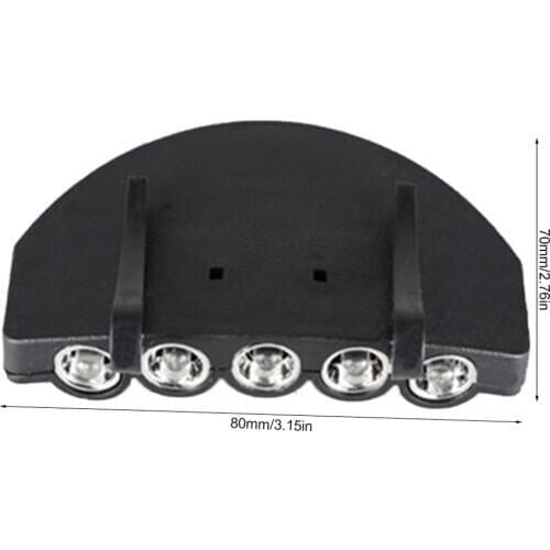 5LED Super Bright Cap Light Headlight HeadLamp Head Flashlight Head Cap Hat Light Clip On Light Fishing Head Lamp
