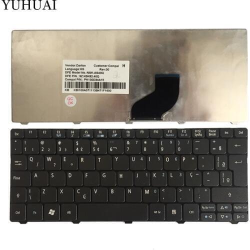 NEW Brazil/BR laptop Keyboard forAcer Aspire One Happy, Happy 2 .HAPPY2 E100 AOE100 N55C RAV70 PAV50 Black