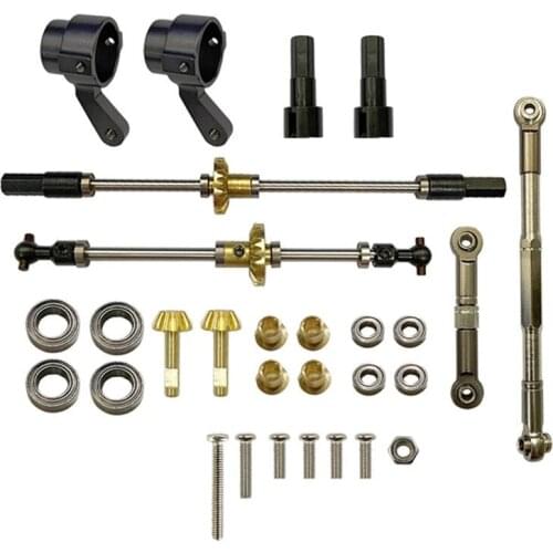 Upgrade Metal Gear Bridge Axle for WPL B14 B24 B-24 C14 C24 C-24 B16 B36 Q60 1/16 RC Car Spare Parts Metal Front Rear Axle Gear