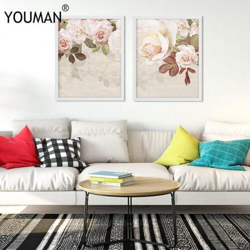 Modern Style Wallpaper 3d Wall Art Painting Posters For Home Decor Flower Wallpaper Poster Sofa Background Walls Home Decorative