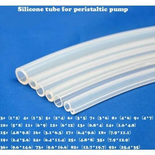 4#5#6#7#8#9#10#11#12# Peristaltic pump tube Silicone rubber tube plumbing high temperature pressure tearing resistance fracture