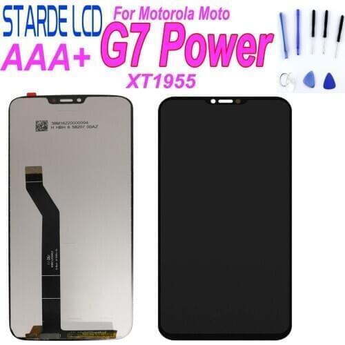 6.2" For Motorola Moto G7 Power XT1955 LCD Display Touch Screen Digitizer Sensor Complete LCD Assembly Repair Part with Tools